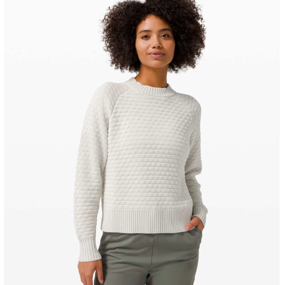 lululemon Texture Play Crew Sweater Color: Cassis